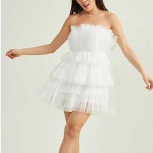 Altard state white tulle dress